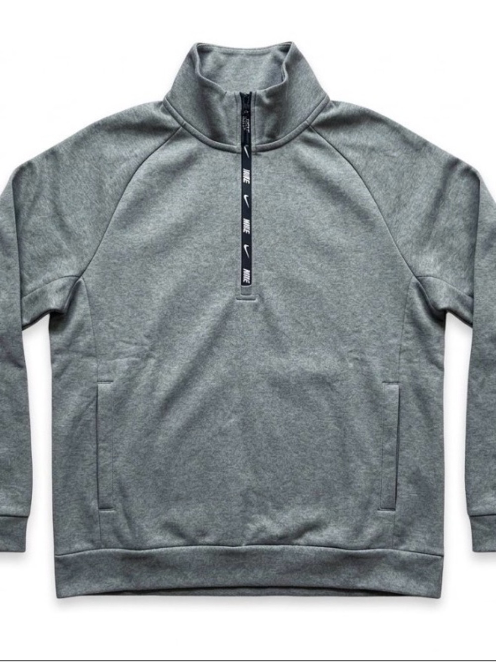 Nike Men's Heather Grey Half-Zip Pullover